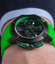 Jacob & Co. Epic X Chrono 44 mm - Black Titanium - Green Inner Ring