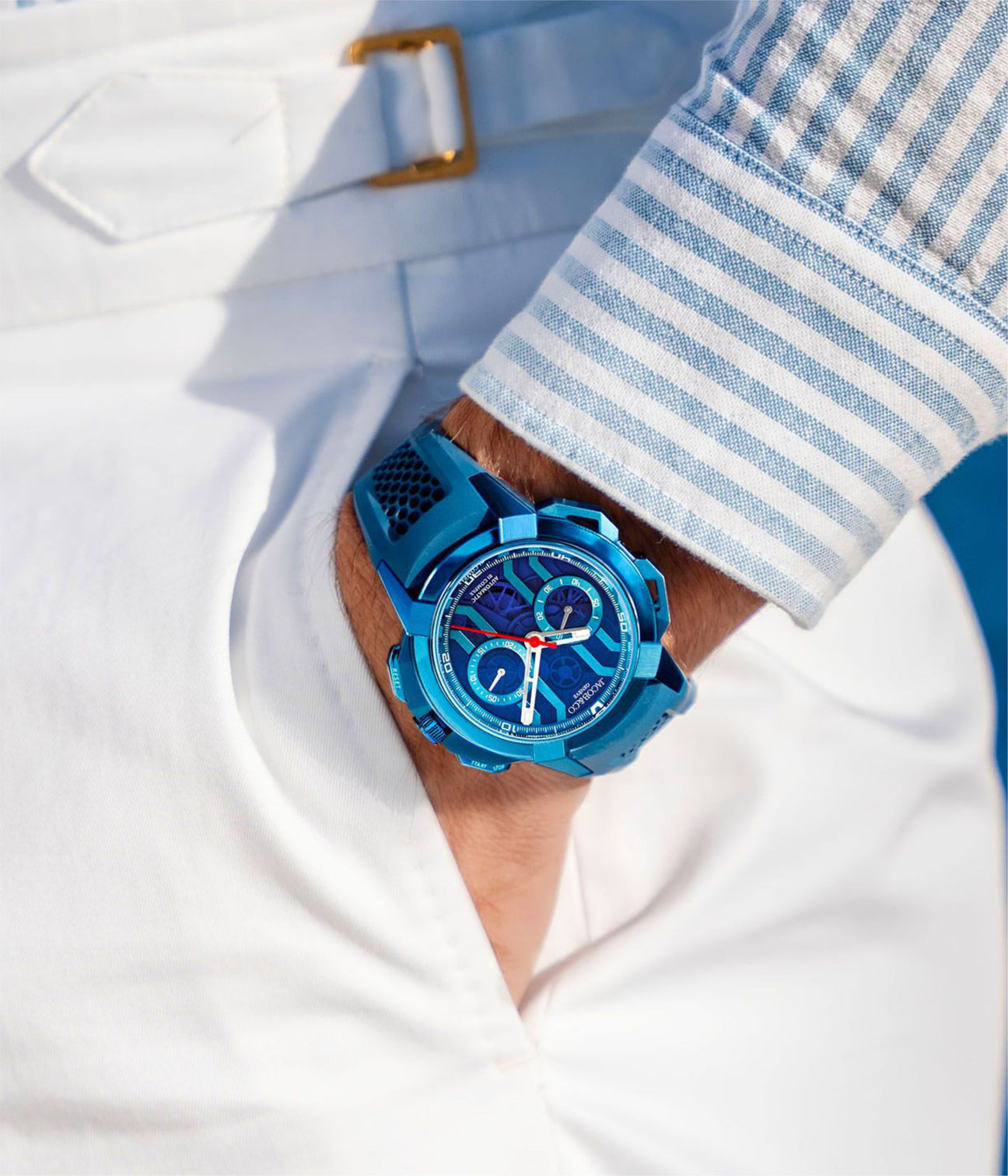 Jacob & Co. Epic X Chrono 44 mm Blue PVD Titanium